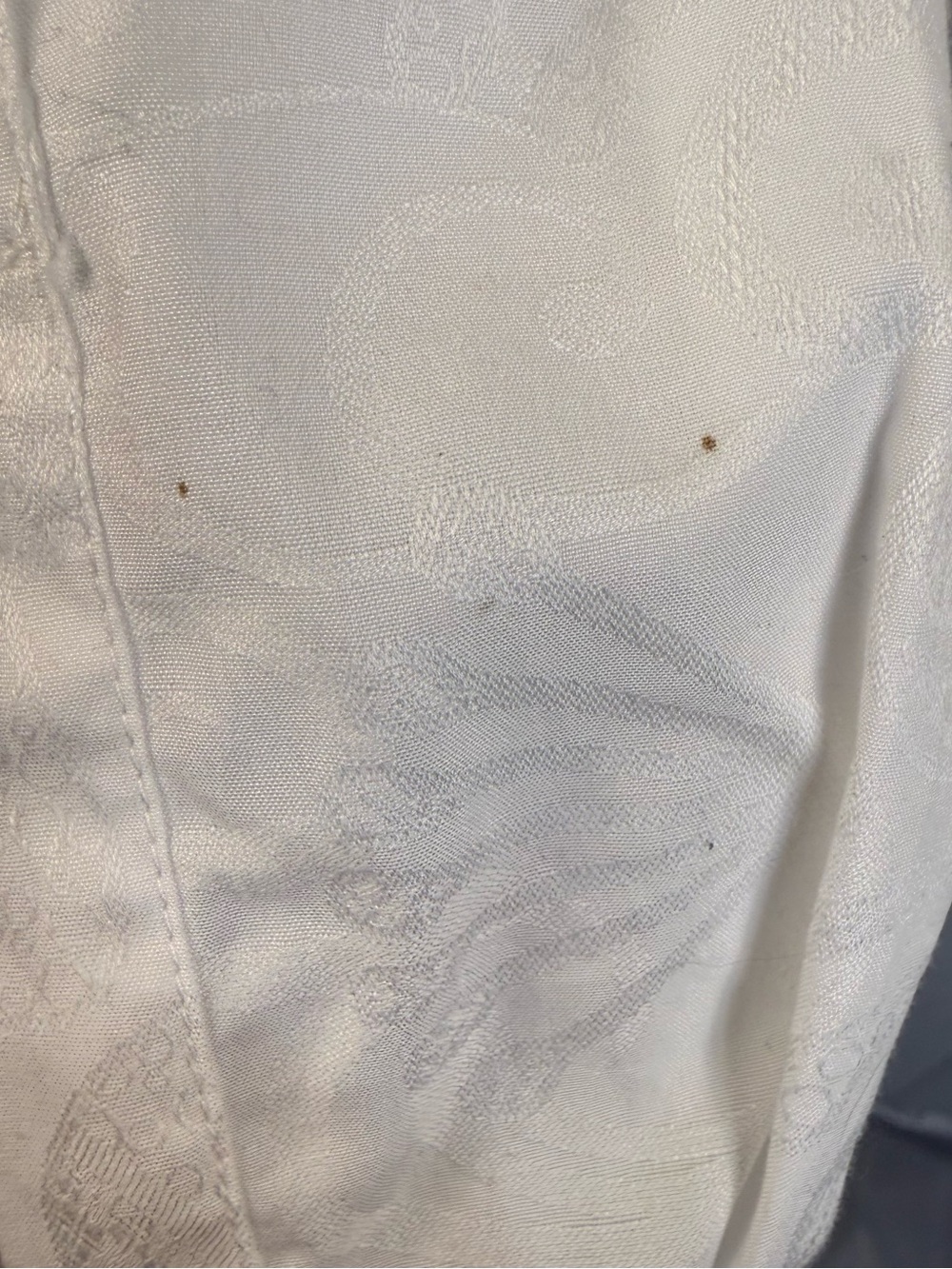 Robert Graham Men’s M White Embroidered Jacquard Long Sleeve Shirt - Picture 12 of 13